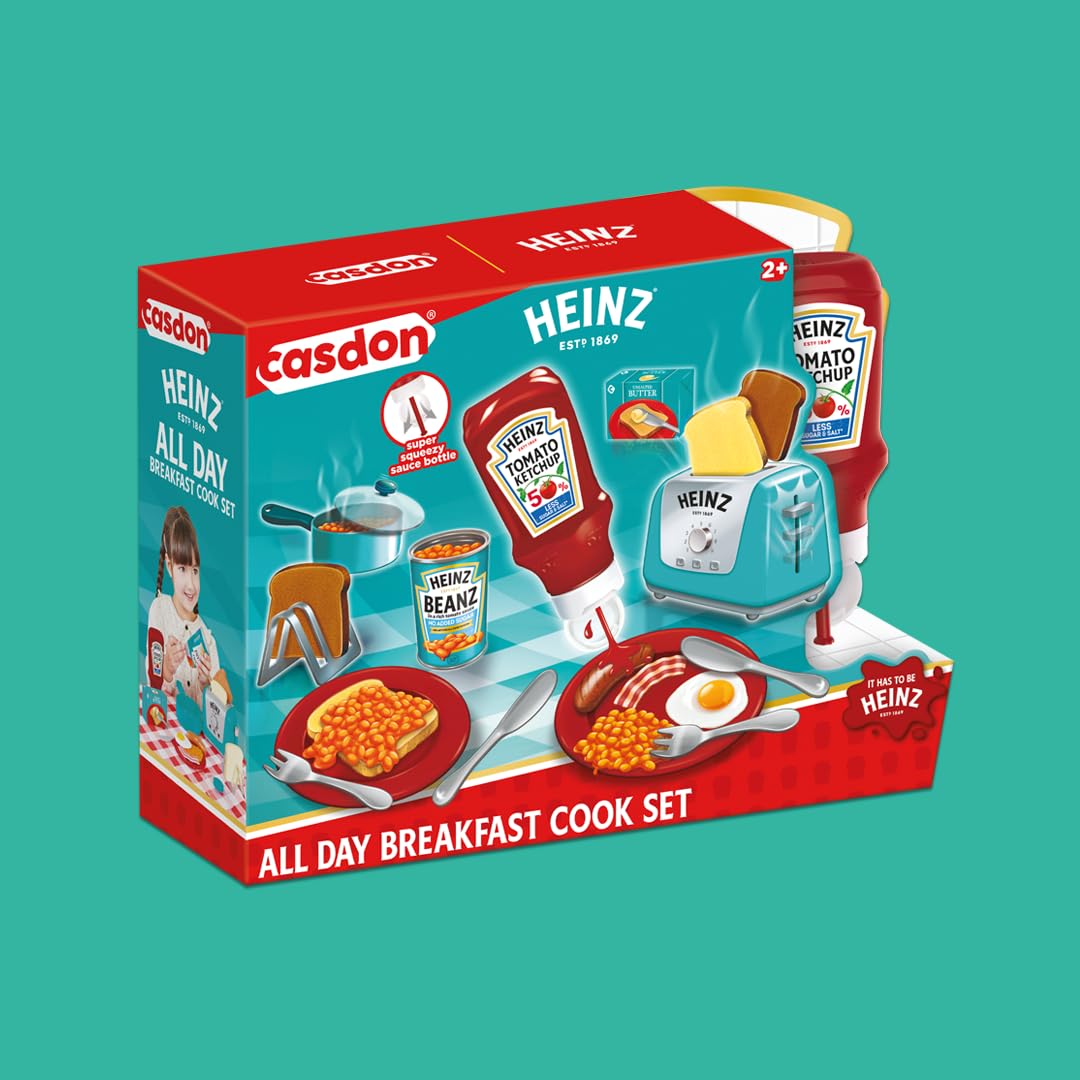 Casdon Heinz All-Day Breakfast Cook Set - 20-Piece Pretend Play Kitchen Set for Ages 2+ 6