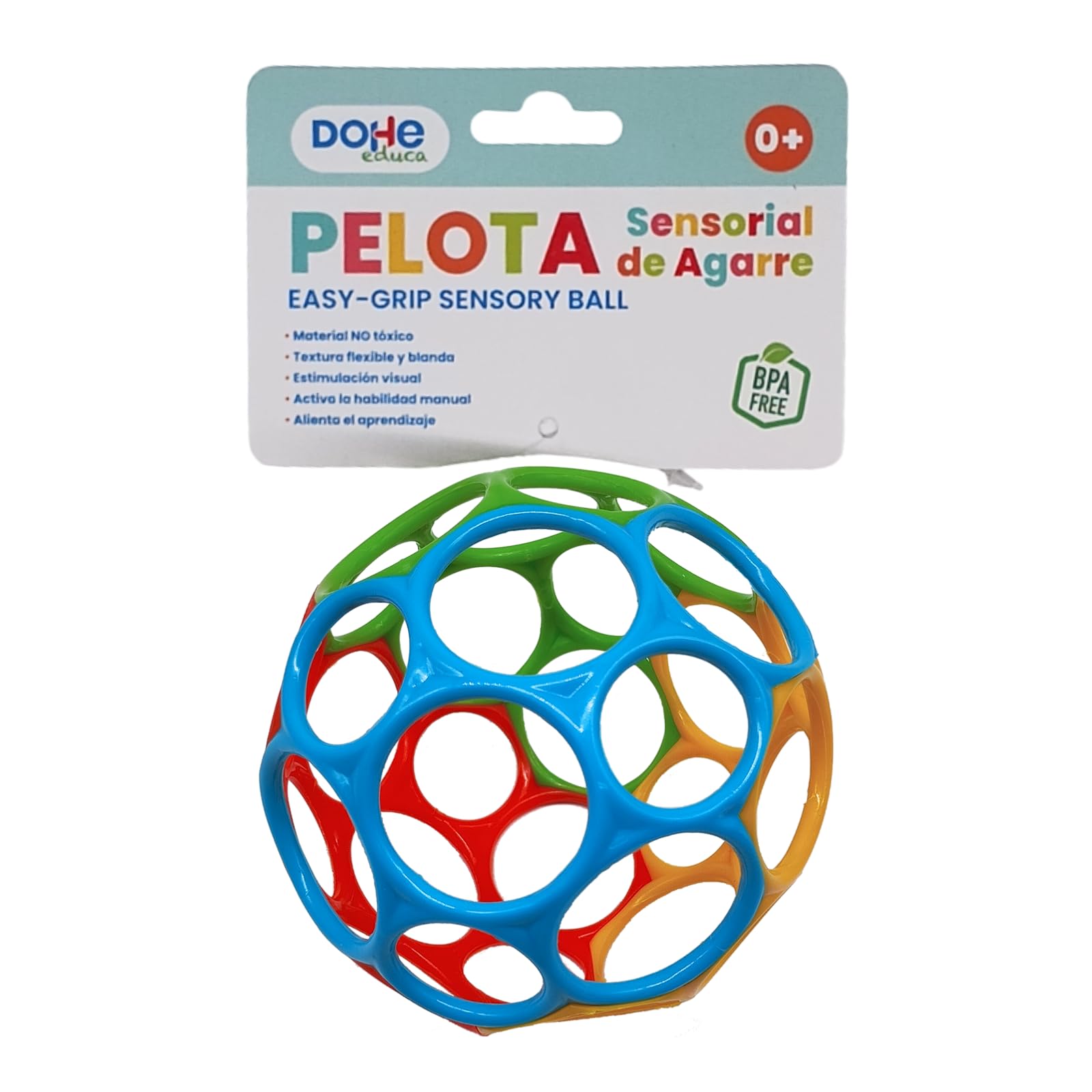 DOHE Educa Sensory Ball for Babies - Easy Grip, Soft & Lightweight Developmental Toy 3