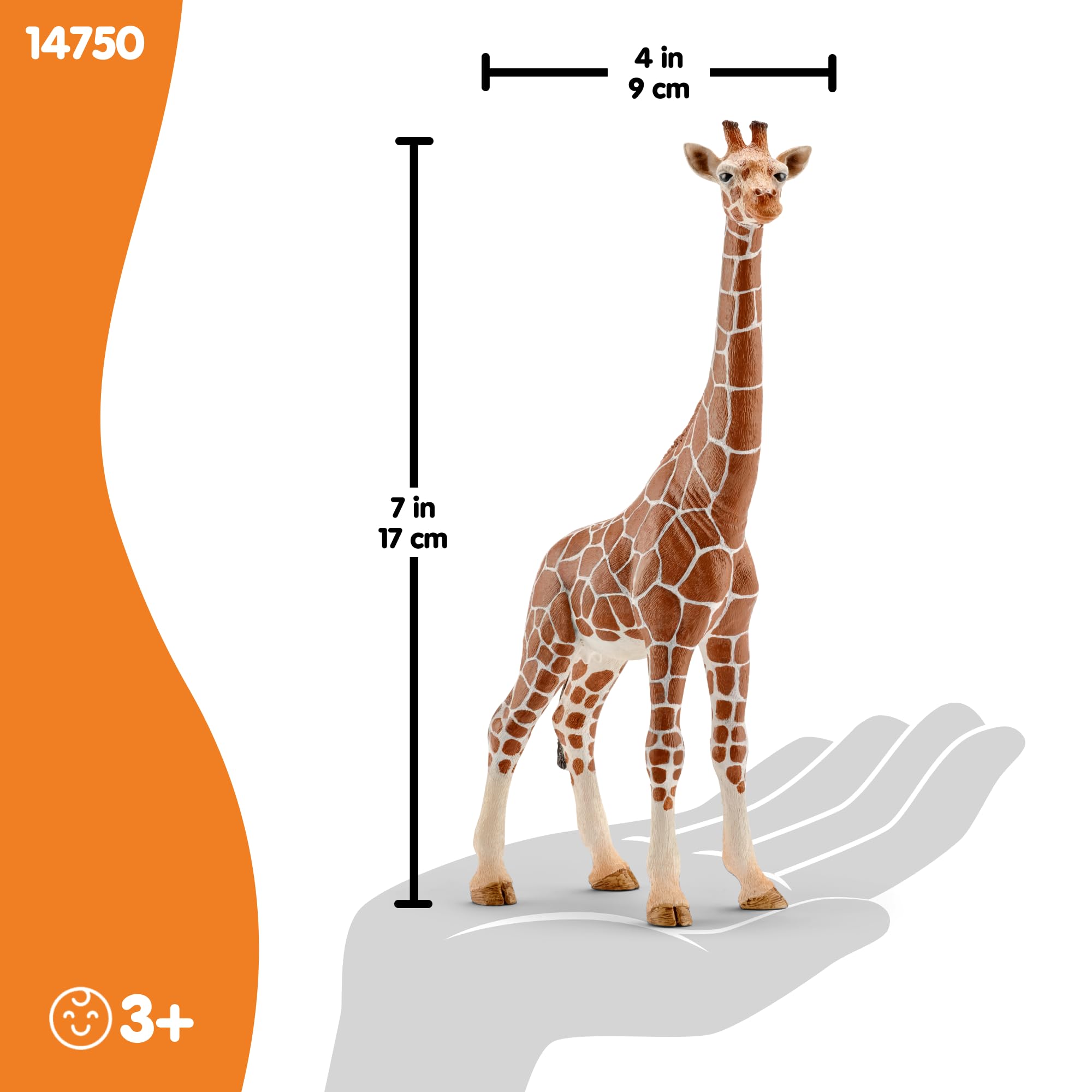 Schleich 14750 Wild Life Female Giraffe - Realistic Animal Figure for Kids 3+ 8