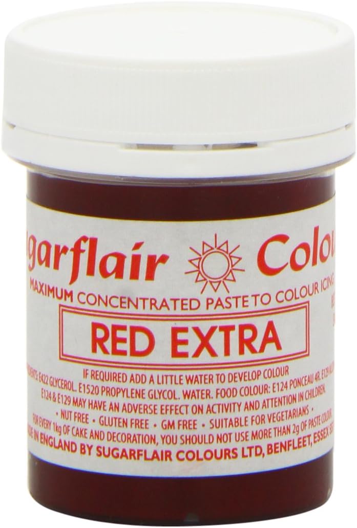 Sugarflair Red Extra Maximum Concentrated Food Colouring Paste 42g 8