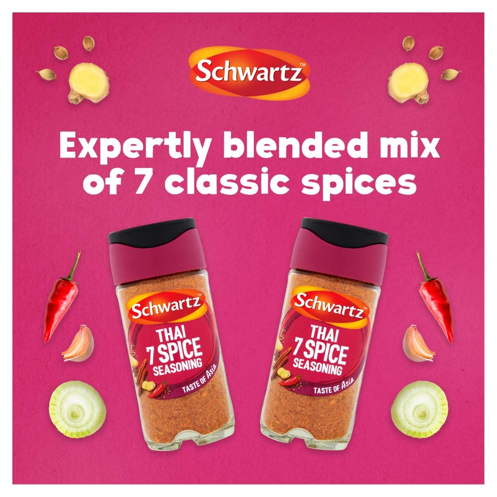 Schwartz Thai 7 Spice Seasoning 52g Jar (Pack of 6) - Authentic Asian Stir Fry & Curry Blend 4