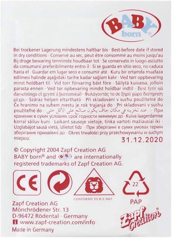 BABY Born Food Sachets for Doll - Easy for Small Hands, Promotes Imaginative Play & Social Skills, 12-Pack for Toddlers 3 Years and Up 5