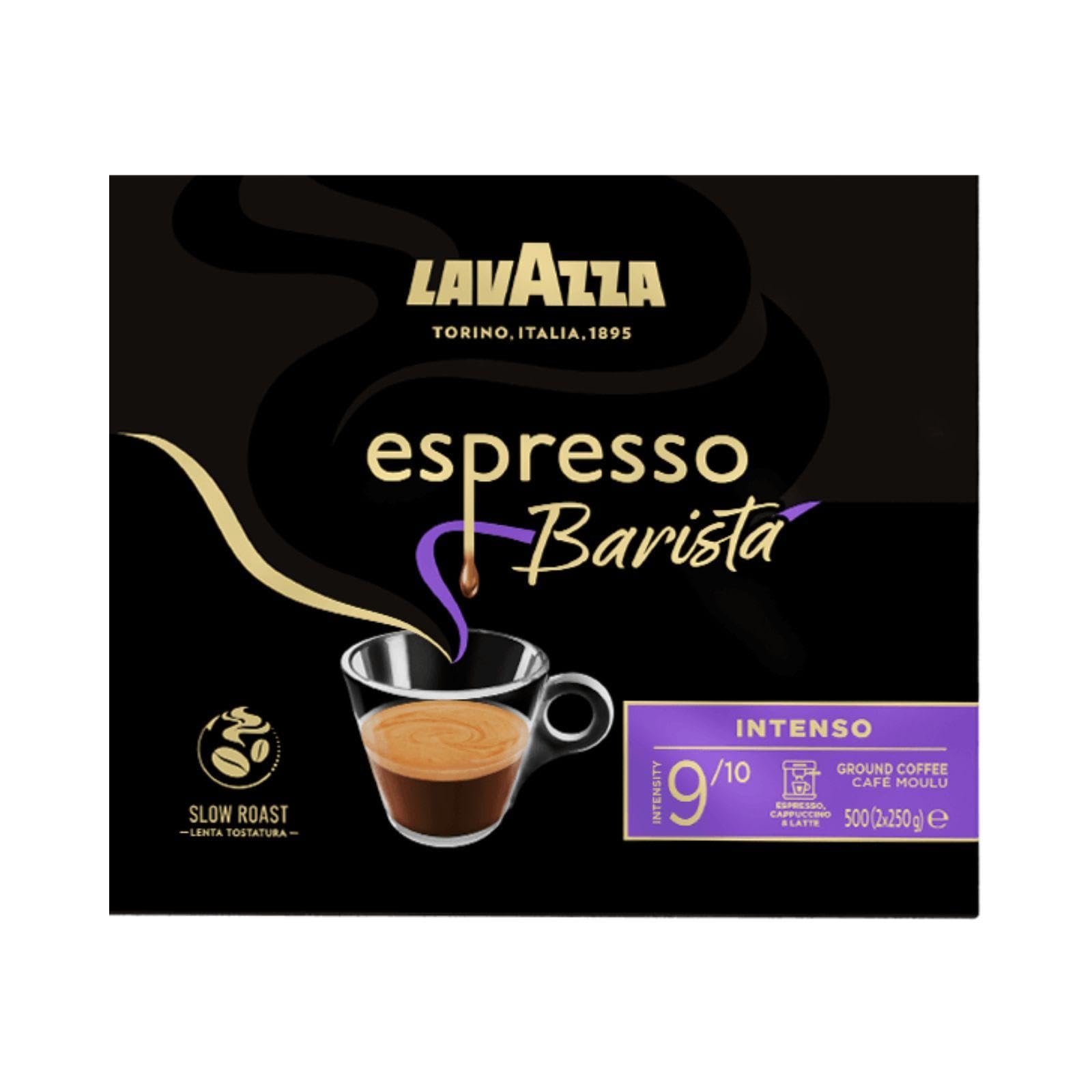 Lavazza Espresso Barista Intenso - Ground Coffee Blend for Moka Pot & French Press