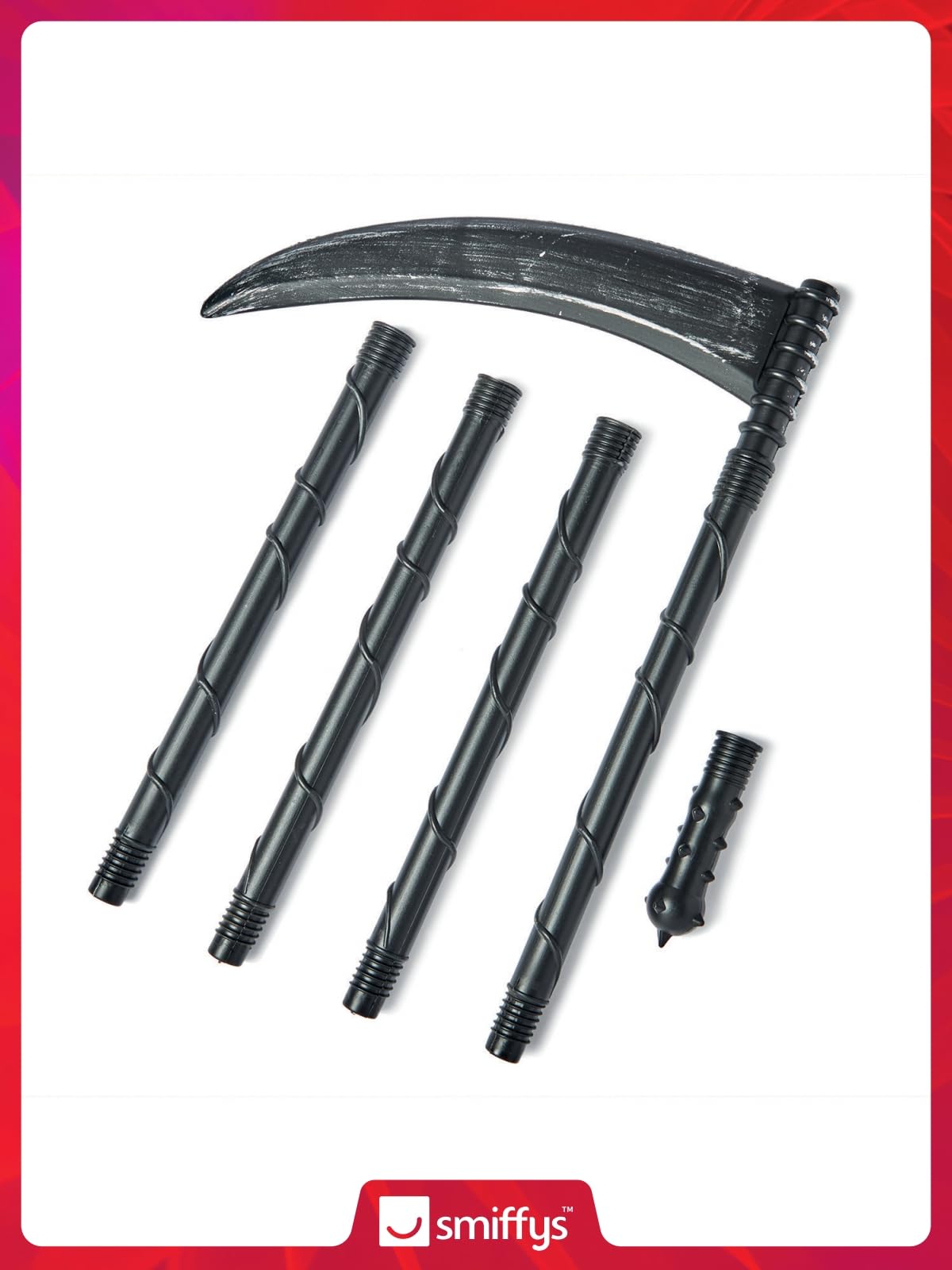 Smiffys Grim Reaper Extendable Scythe Black 138cm/54in Halloween Fancy Dress Accessory 7