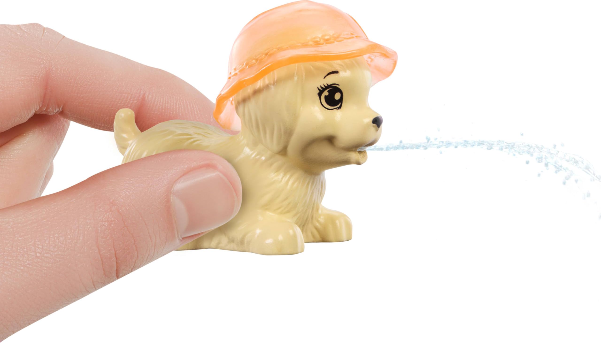 Barbie Puppy Pool Party Playset with Fashion Doll, Doghouse Slide & Heart-Shaped Pool