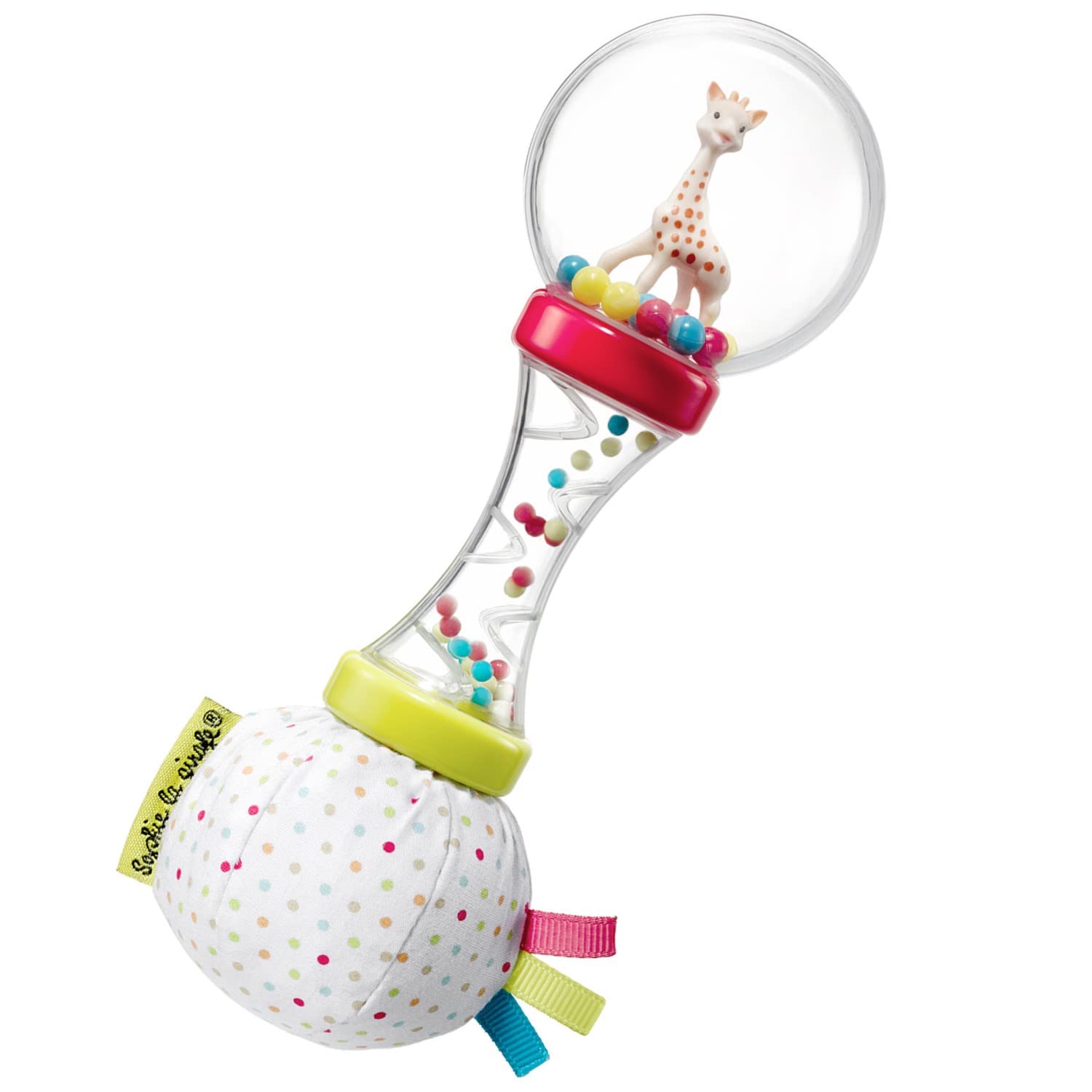 Sophie la girafe Soft Maracas Textured Rattle Toy - Easy Grip, Sensory Stimulation | 3 Months+ 1