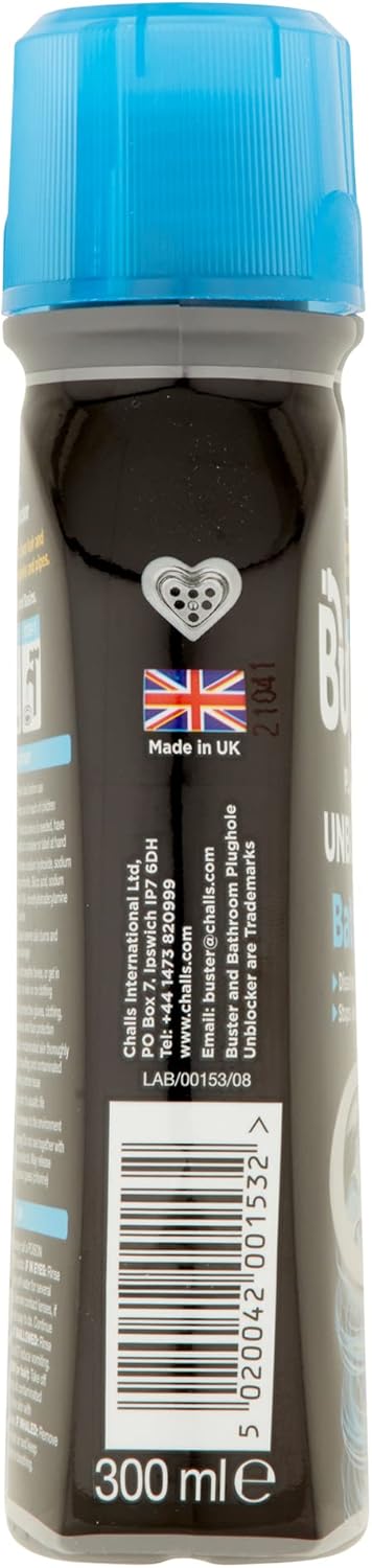 Buster Bathroom Plughole Unblocker - Drain Cleaner for Showers, Baths & Basins (Pack of 6 x 300ml) 4