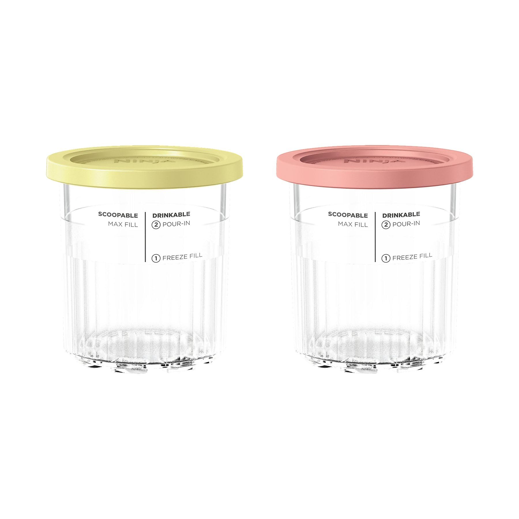 Ninja Creami Deluxe Ice Cream Tubs - 2 Pack, 24oz Capacity | Compatible with NC501UK 1