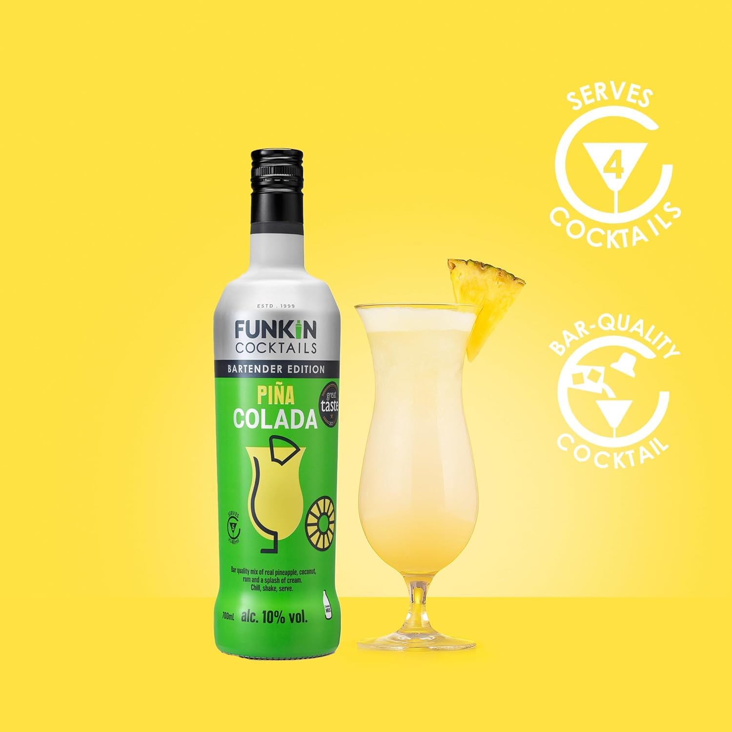 Funkin Ready to Drink Piña Colada Cocktail | 10% ABV | 700 ml Bottle