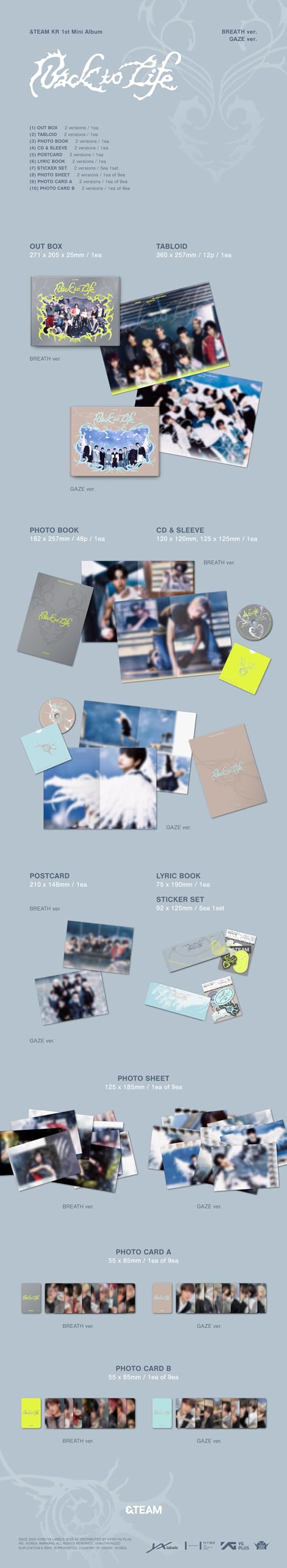 &TEAM - Back to Life 1st Mini Album [Audio CD] 4