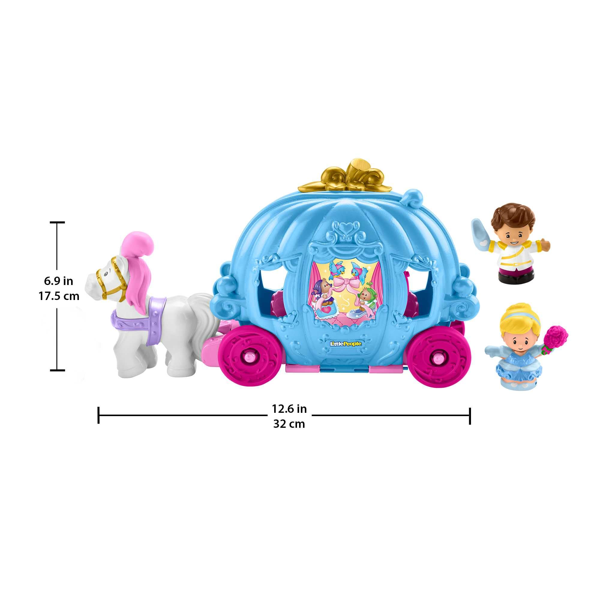 Fisher-Price Little People Disney Princess Cinderella’s Dancing Carriage Playset | Ages 1.5-5 5