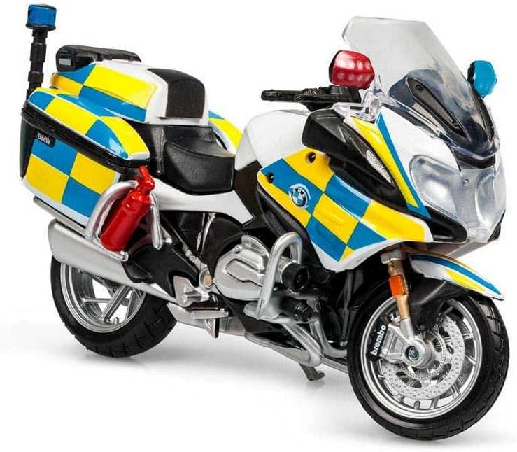 Maisto M34306 1:18 BMW Police Motorcycle Model - Diecast Metal Collectible with Display Stand
