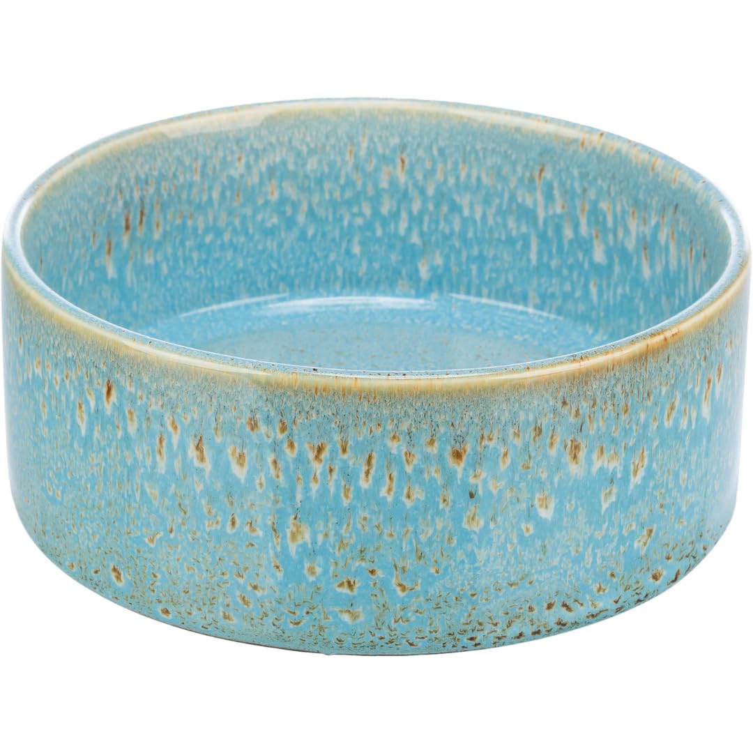 TRIXIE Ceramic Dog Bowl - 900 ml Capacity | Ø 16 cm | Blue