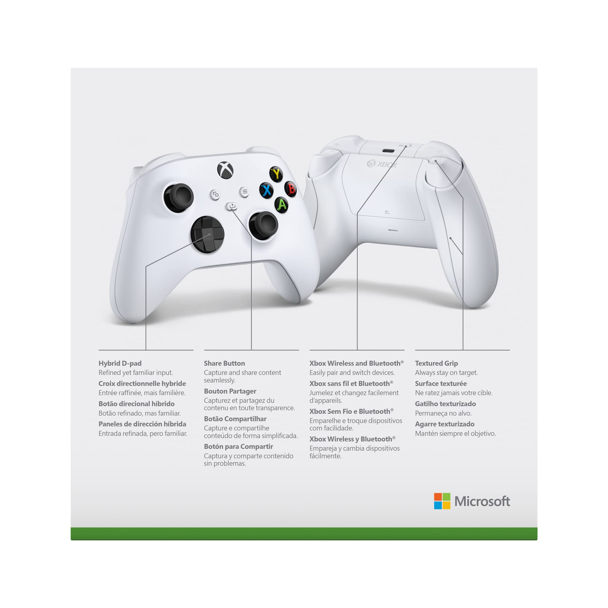 Xbox Wireless Controller – Robot White for Xbox Series X|S, Xbox One, Windows, and Android 4