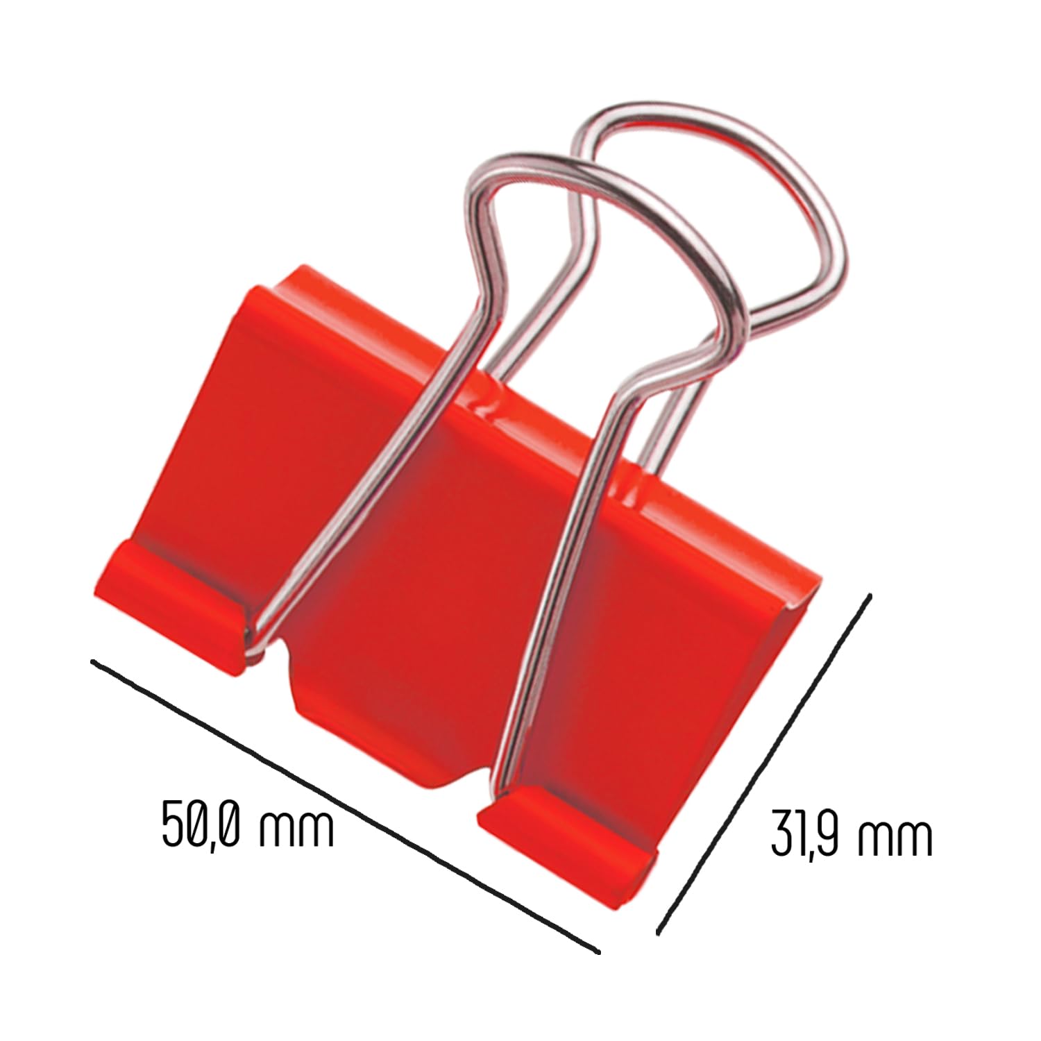 Westcott Metal Foldback Clips - 12 Pack Assorted Sizes (19mm, 25mm, 32mm) | Mix Colors 3