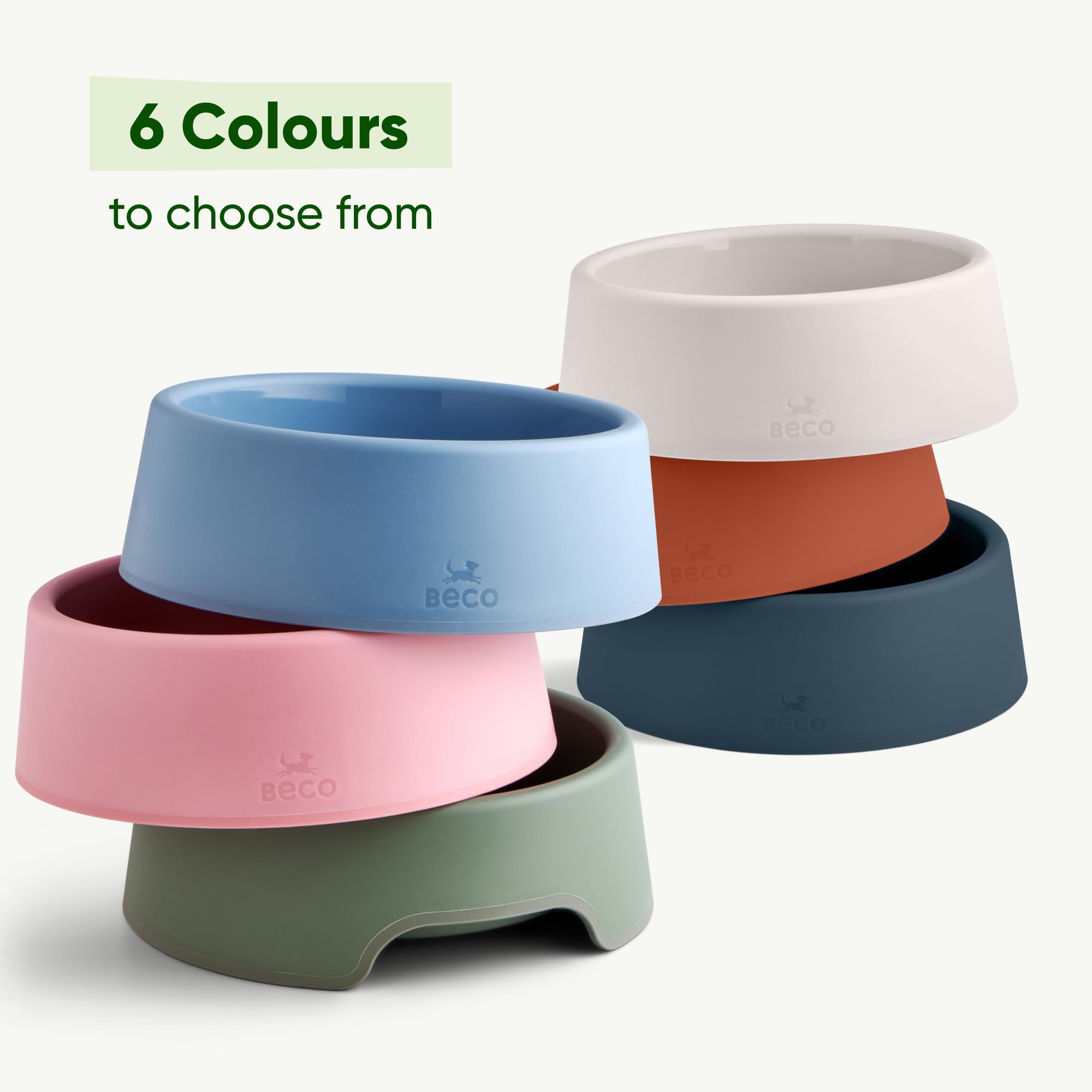Beco Dog Bowl - Steady Food & Water Bowl | Large | Recycled Plastic | Non-Slip 7