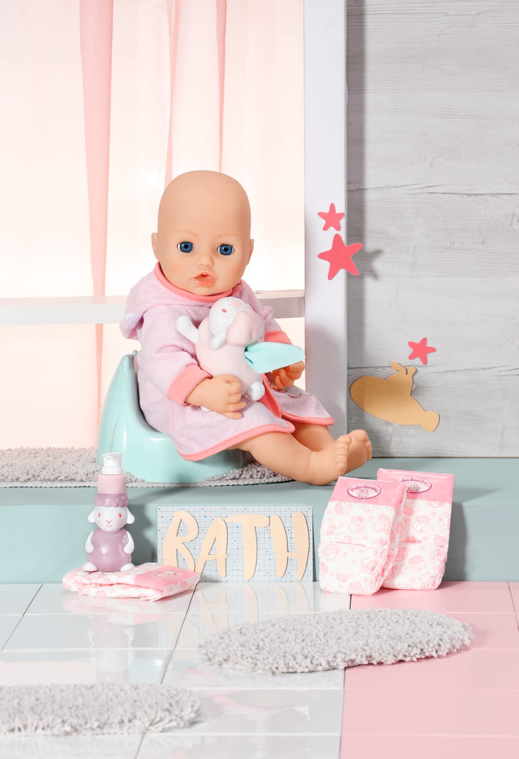 Baby Annabell Potty Set - Includes Potty, Nappies, Tissue Dispenser & Soap Pump for 43cm Dolls - 706602 9