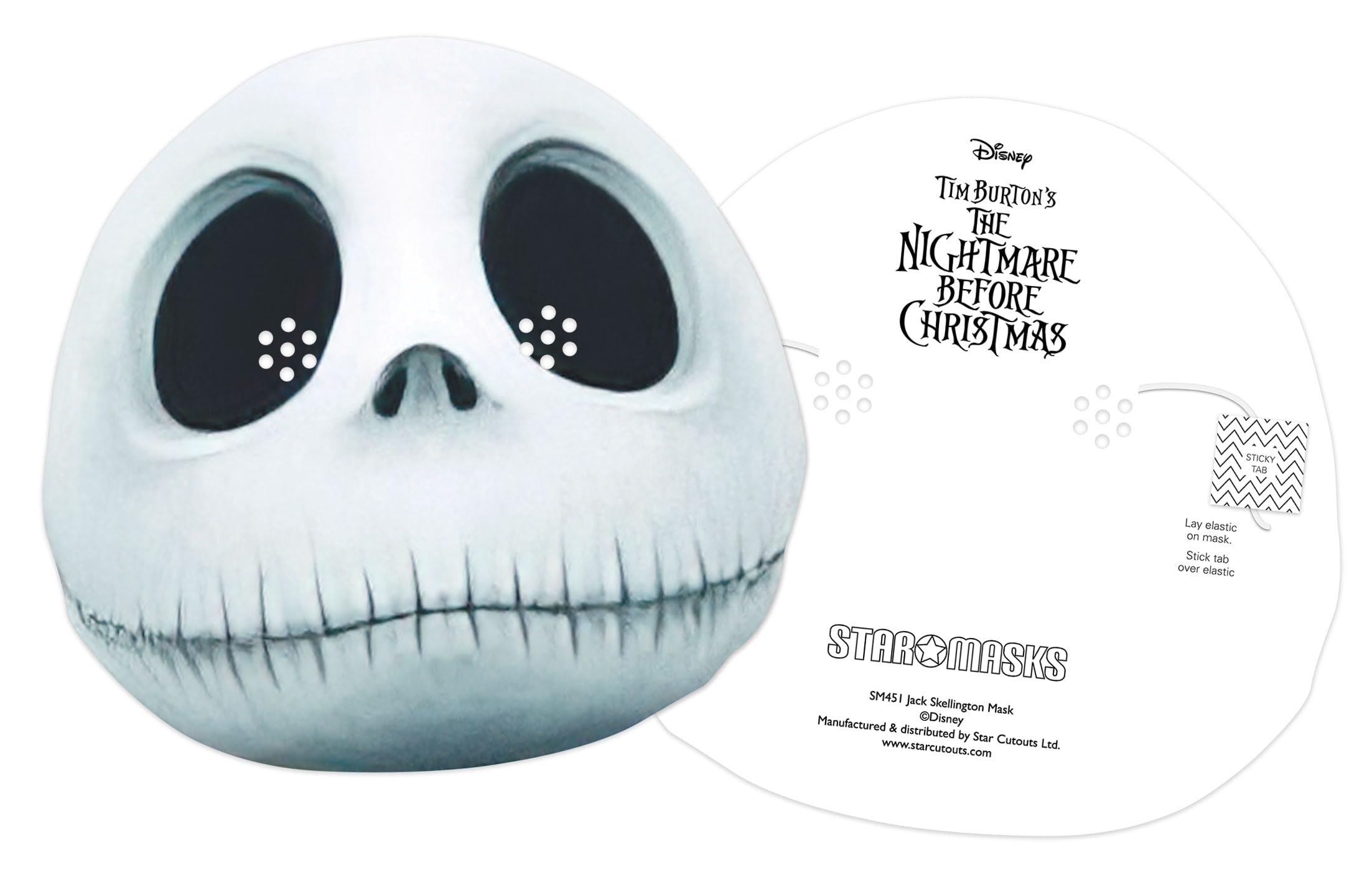 Star Cutouts Jack Skellington The Nightmare Before Christmas Cardboard Mask 3