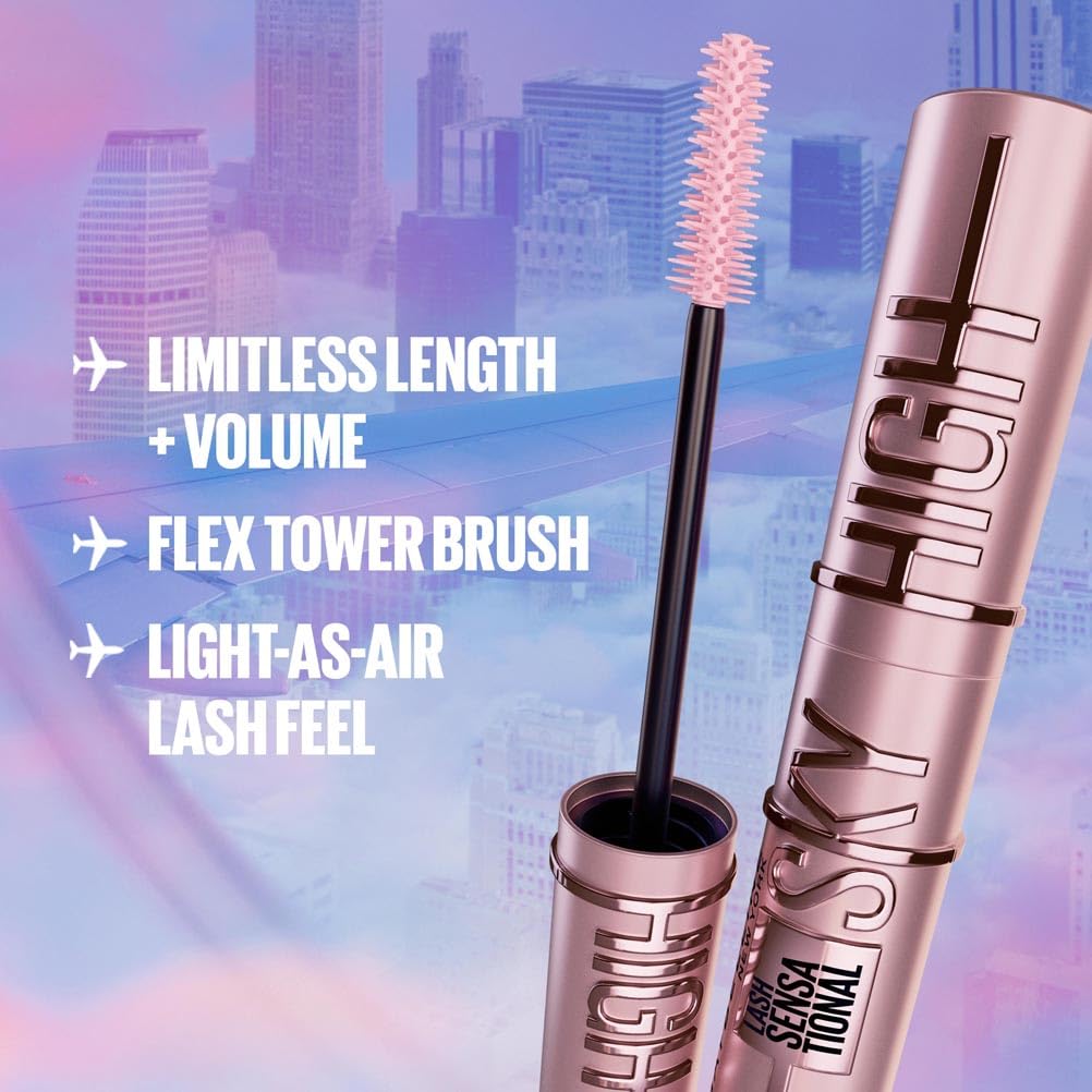 Maybelline Lash Sensational Sky High Volumizing and Lengthening Mascara (Burgundy Haze) 3