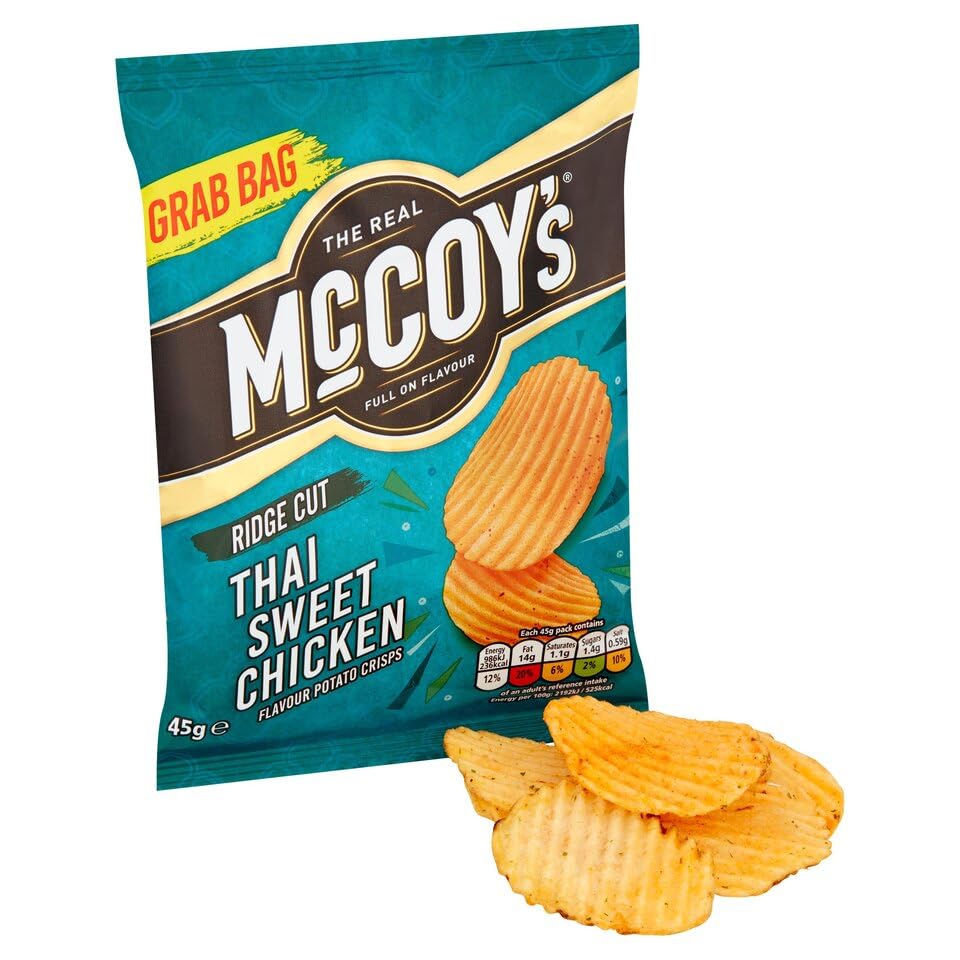 McCoy's Thai Sweet Chicken Grab Bag Crisps 45g (Multipack Box of 36) 7