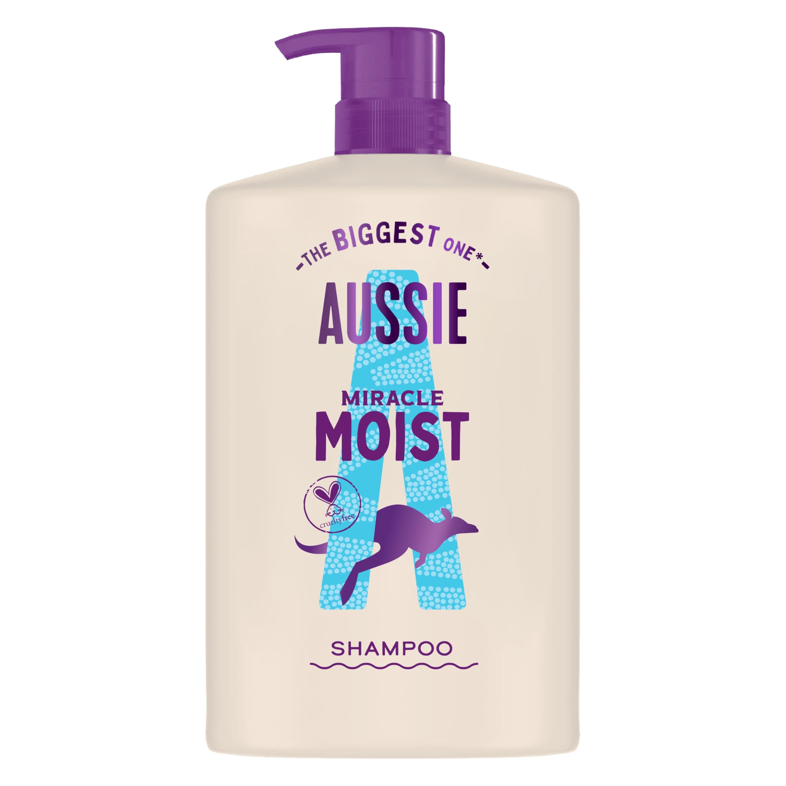 Aussie Miracle Moist Shampoo - Moisturizing Formula with Macadamia Nut Oil (1L)