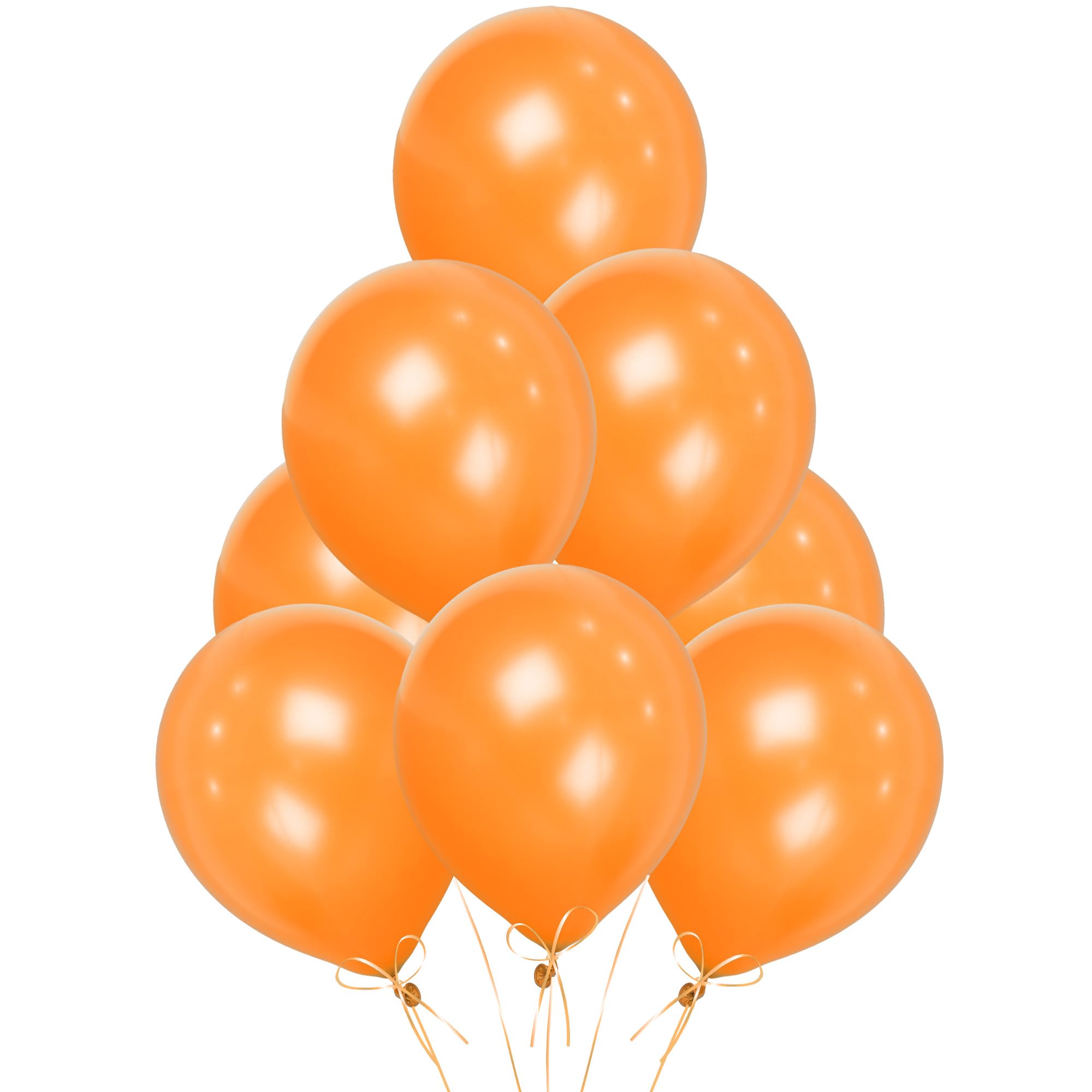 SHATCHI Orange Balloons - 50 Pack Large 12 Inch Thick Latex | Biodegradable for Party Decoration