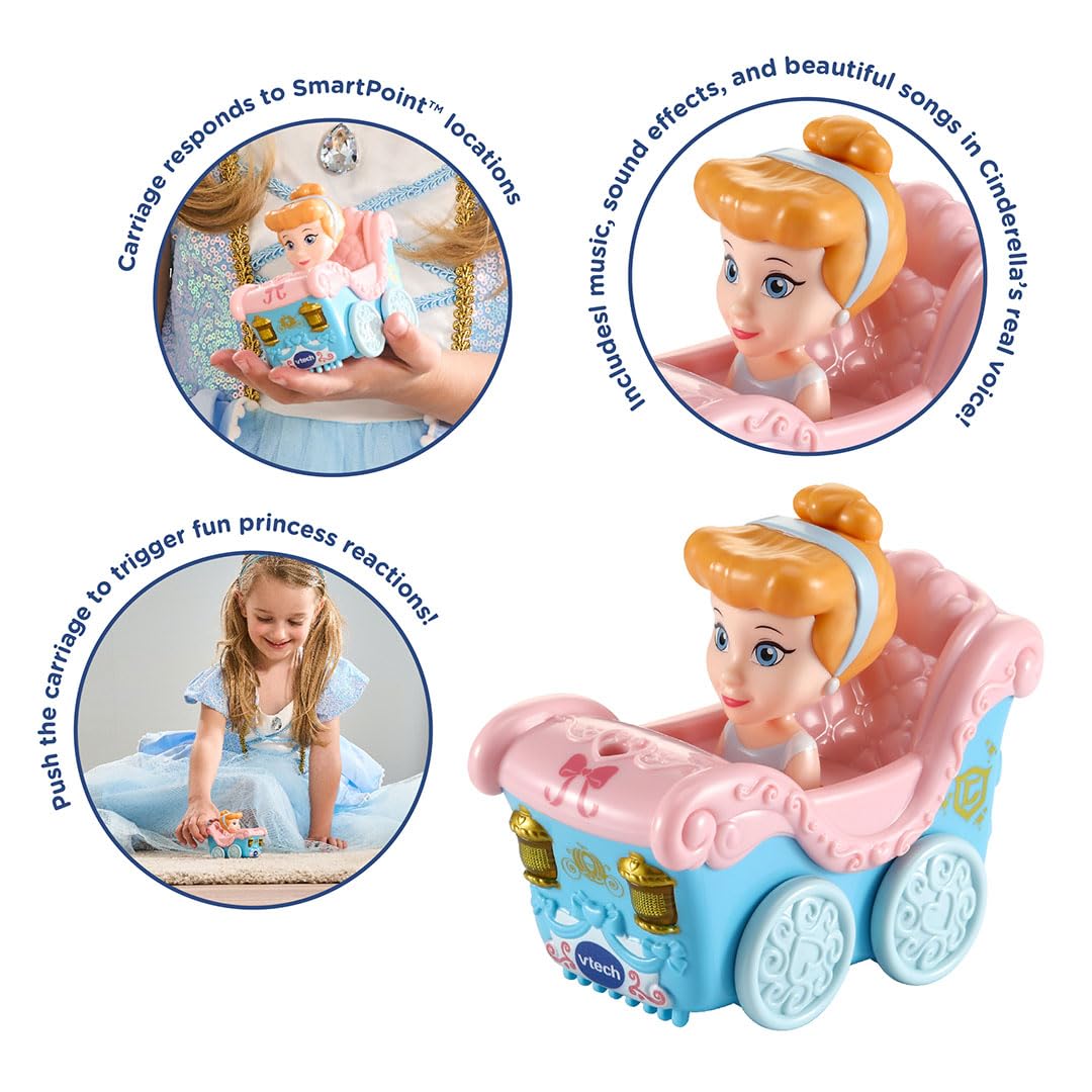 VTech Toot-Toot Drivers Cinderella's Enchanted Carriage - Interactive Musical Vehicle for Toddlers 8