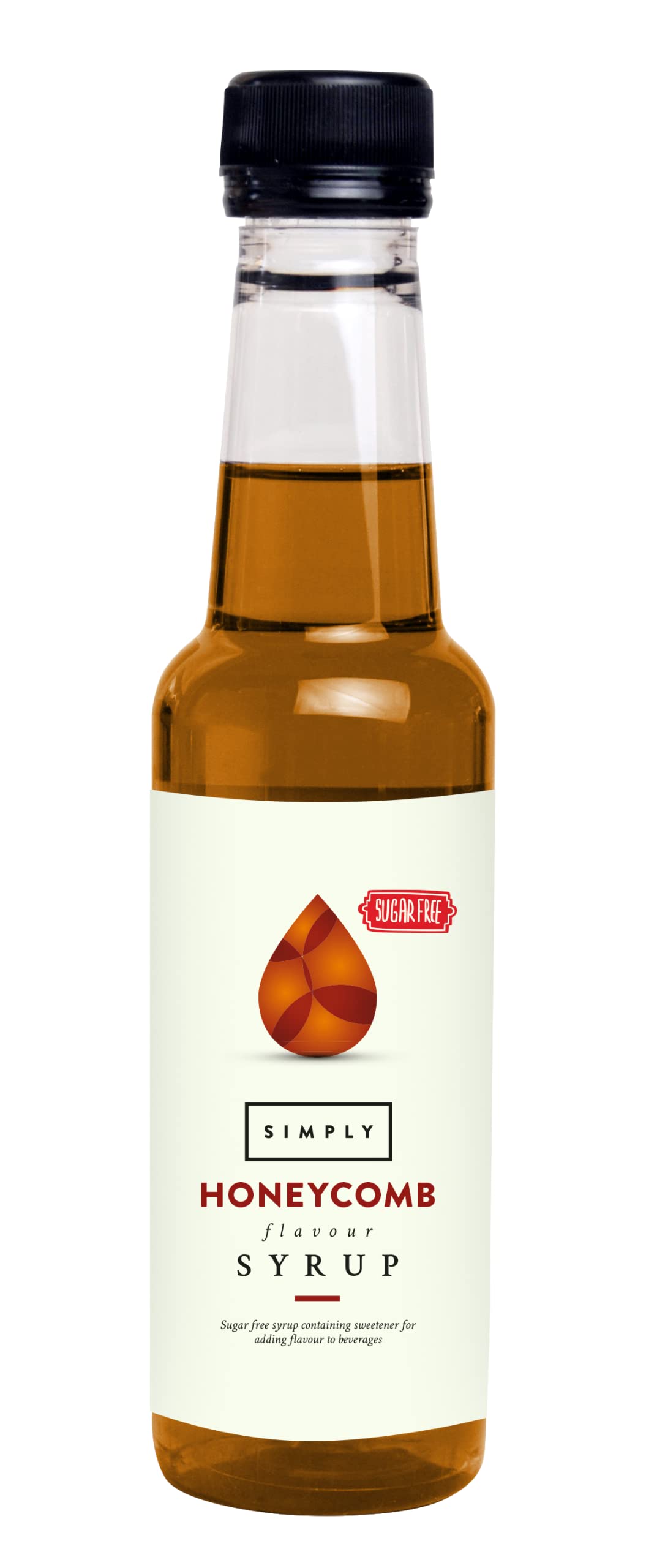 Simply - Sugar Free Honeycomb Syrup, Low Calorie, Vegan & Nut Free Flavoured Syrup
