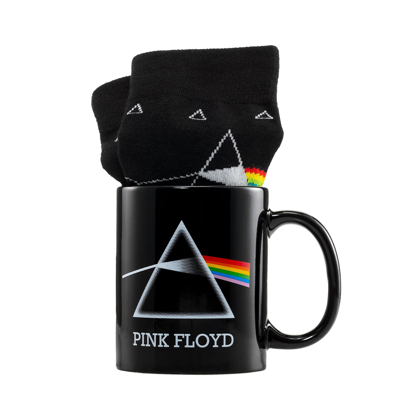 Pyramid Pink Floyd Mug and Socks Set - Collectible Logo | Ceramic | Medium