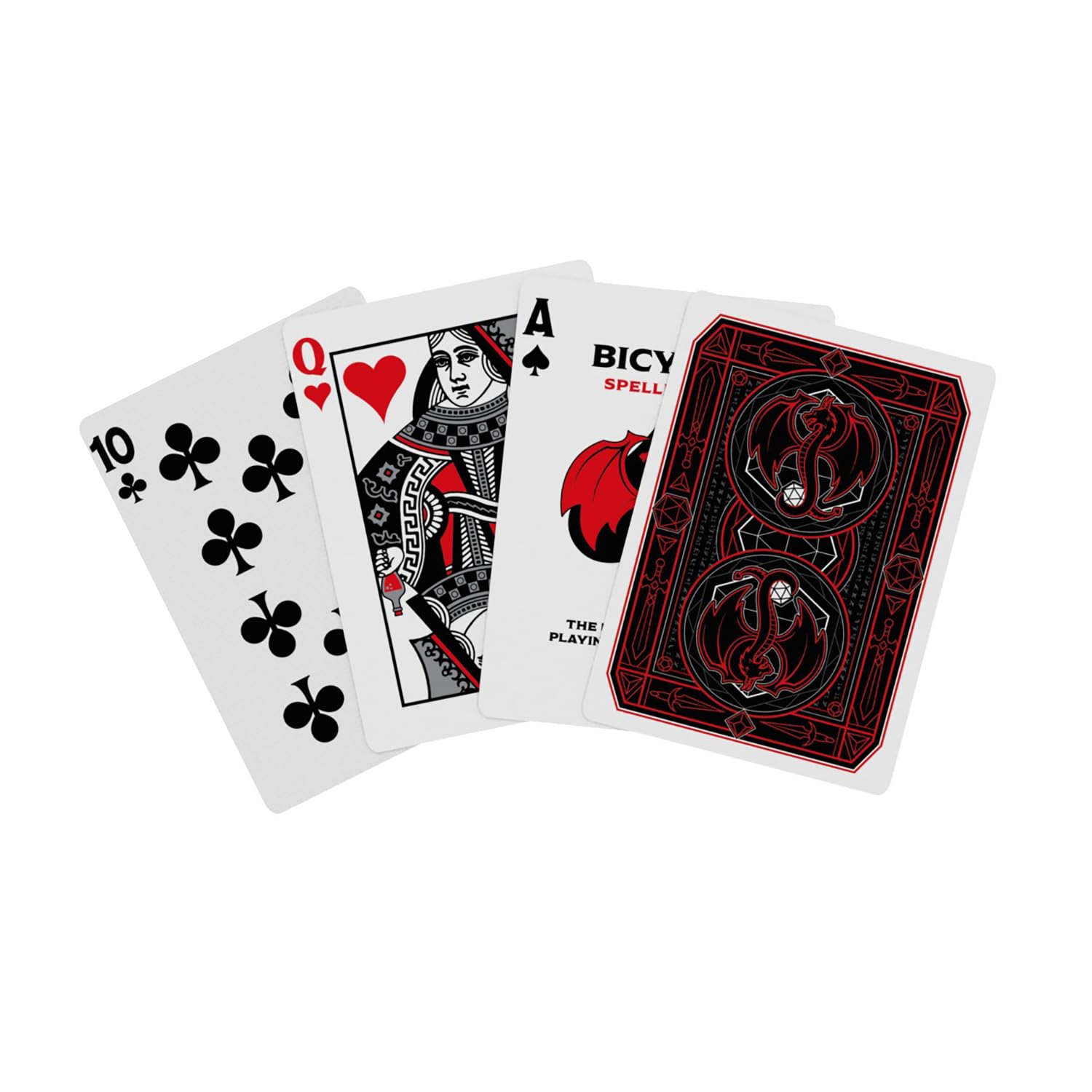 Bicycle Spellbound Designer Playing Cards Deck - Grey with Red Holographic Foil Tuck | Air Cushion Finish 3