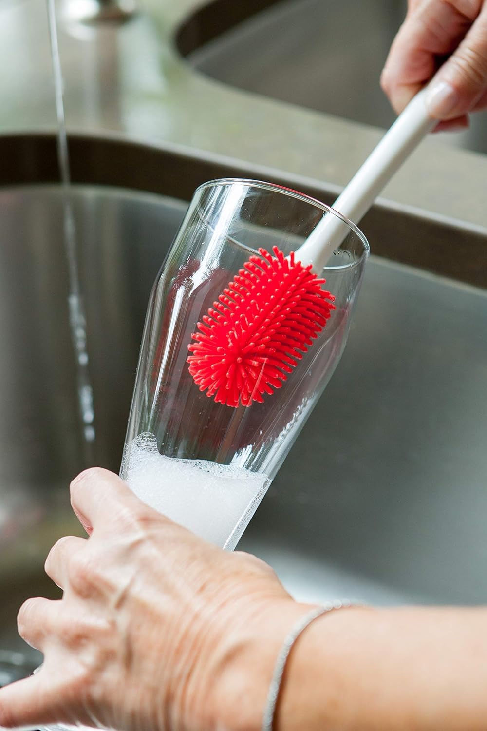 Joie - Silicone Bottle Brush for Water Bottles, Non-Scratch Cleaning Brush 8