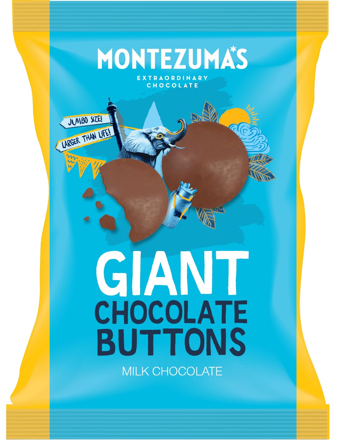 Montezuma Giant Milk Chocolate Buttons, Gluten Free, 120g