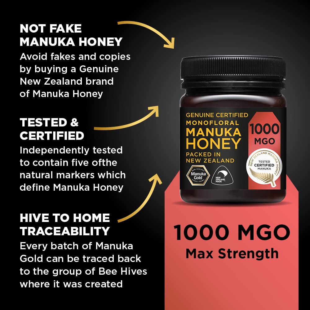 Manuka Gold MGO 1000 Manuka Honey 250g 6
