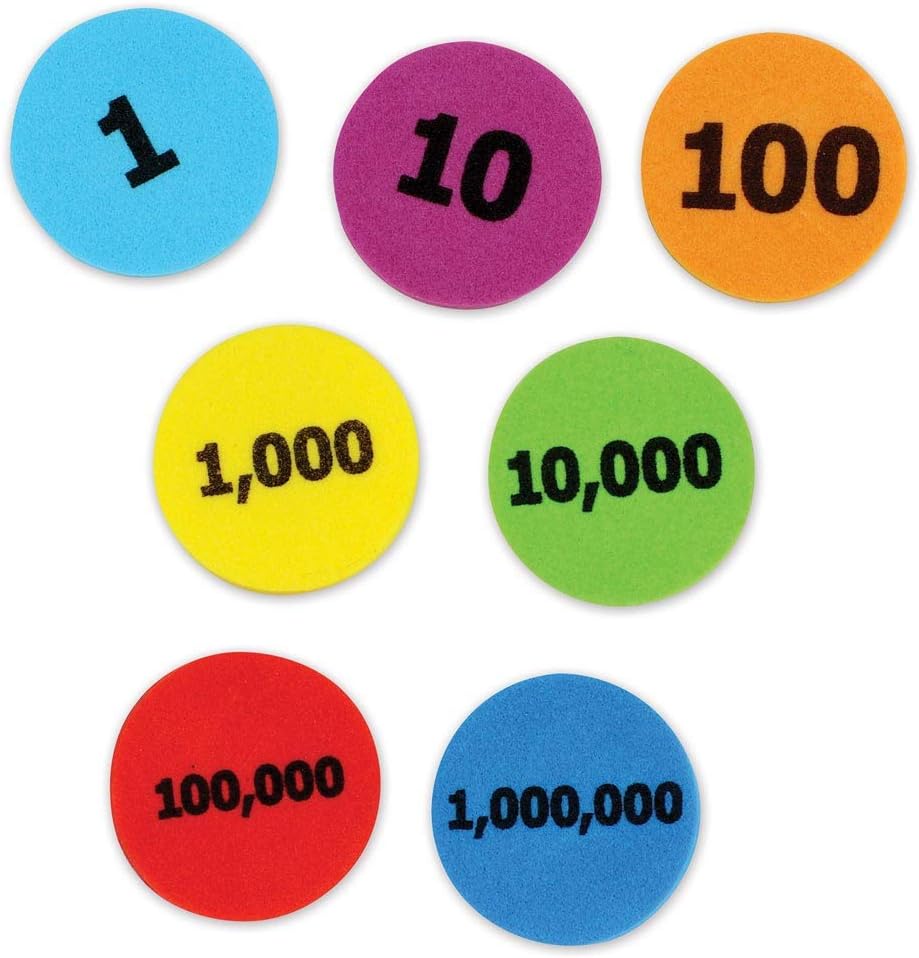 Learning Resources Place Value Disks - Educational Math Manipulative for Ages 4-8 5