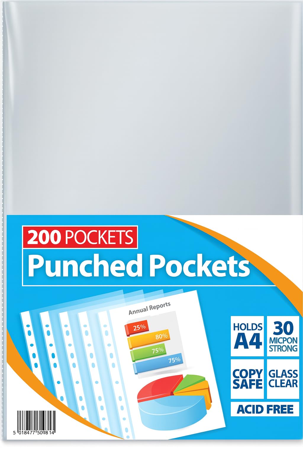 1ABOVE A4 Plastic File Pockets - 200 Pack Clear Poly Wallets | 30 Micron Durable Protection 1