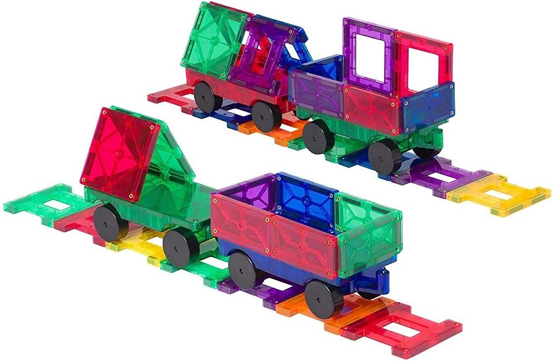 Playmags 3D Magnetic Blocks - 2-Piece Magnetic Car Set for Kids