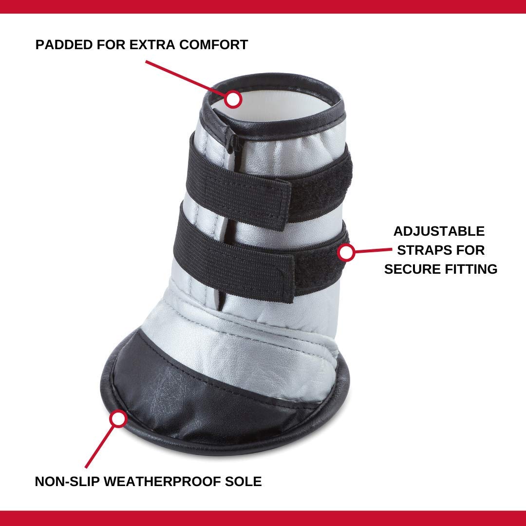 Mikki Dog Boot - Protects Injured Paws | Size 3 | Black/Silver 2