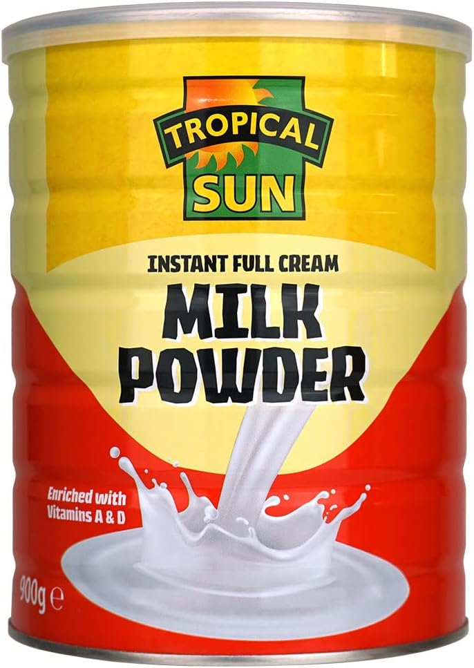 Tropical Sun Full Cream Milk Powder, 900g – Vitamin A & D Fortified, Whole Milk Powder for Baking & Cooking