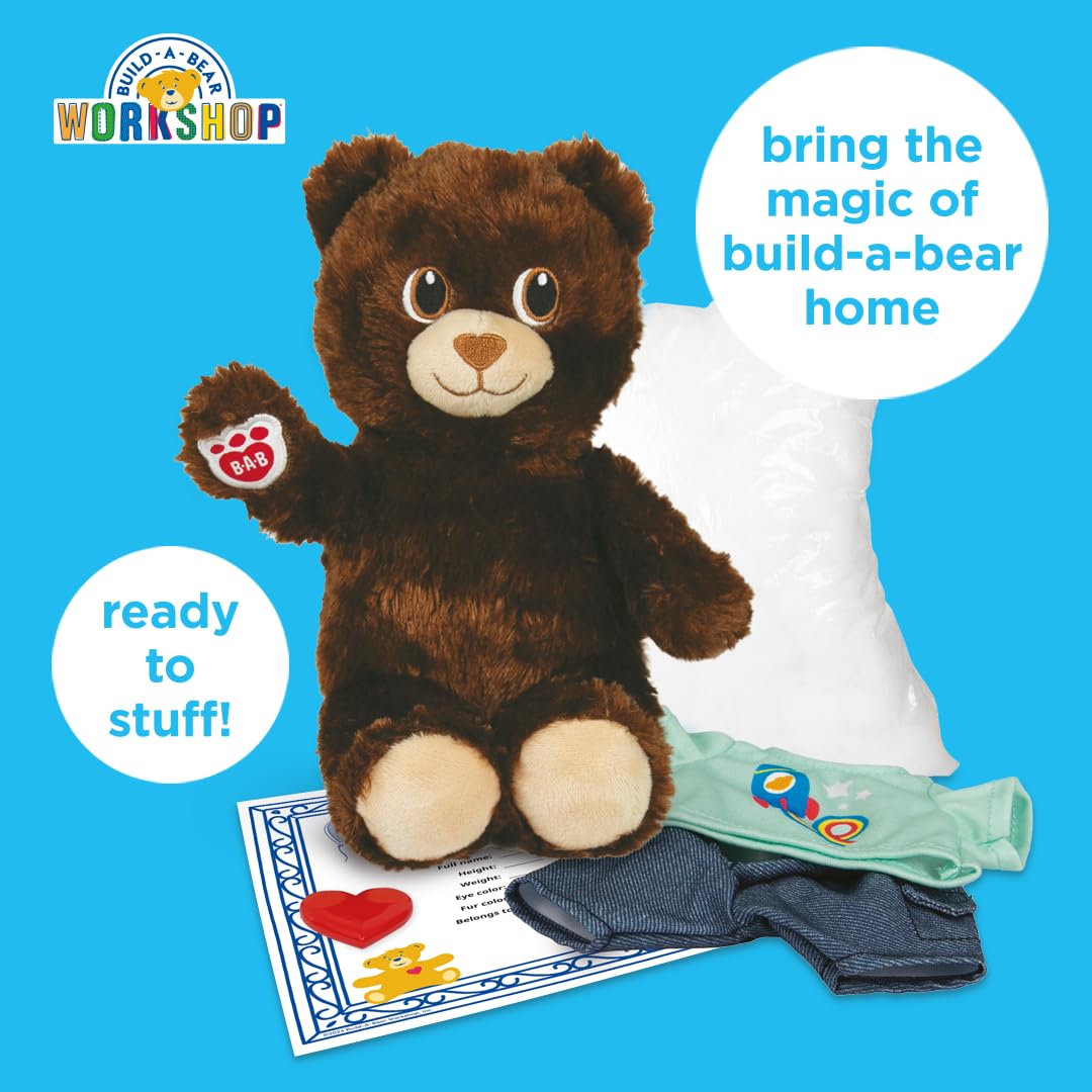 Casdon Build-A-Bear Workshop Furtastic Toy Bear & Outfit Pack - Rocket Style 4