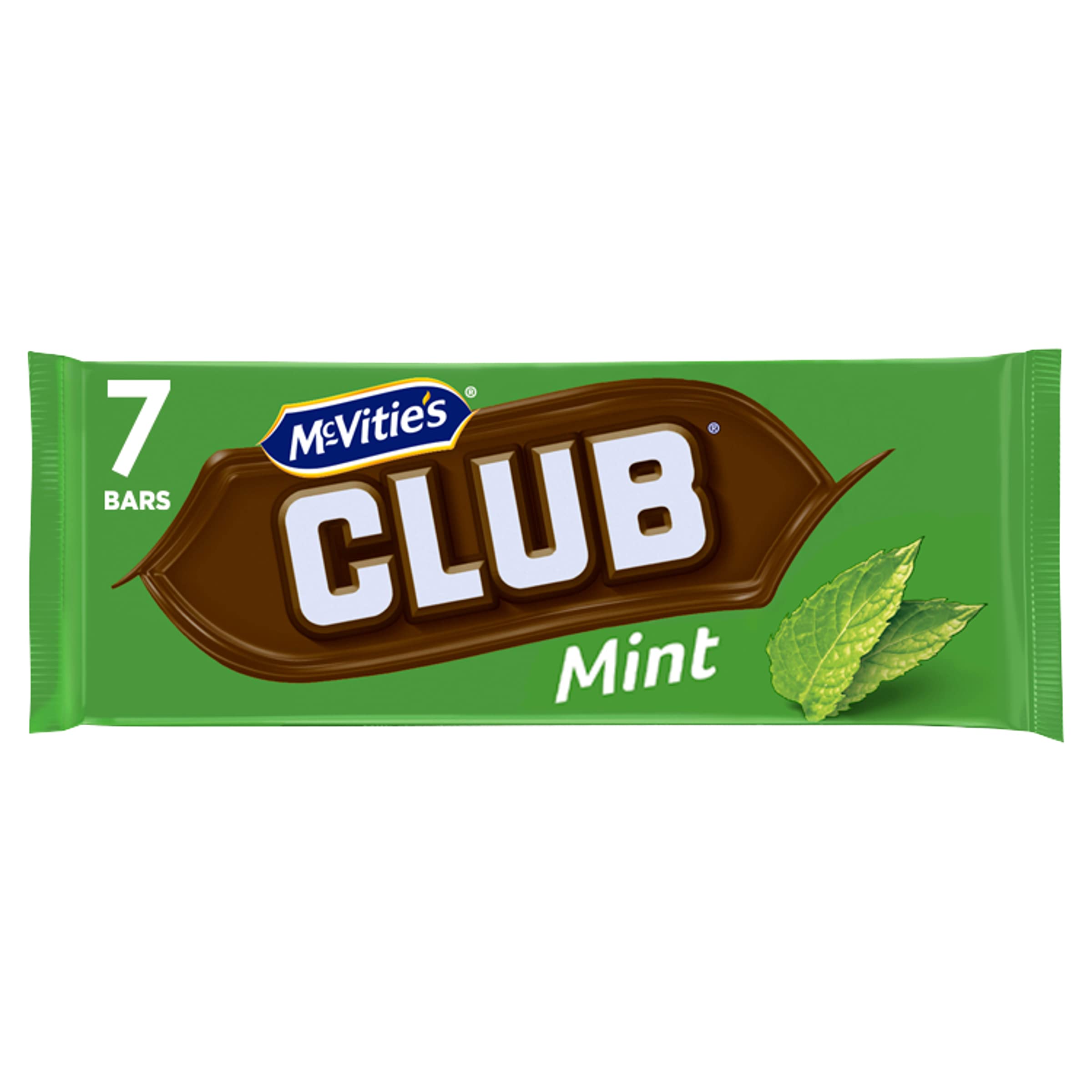 McVitie's Club Mint Chocolate Biscuit Bars, 7-Pack (161g)