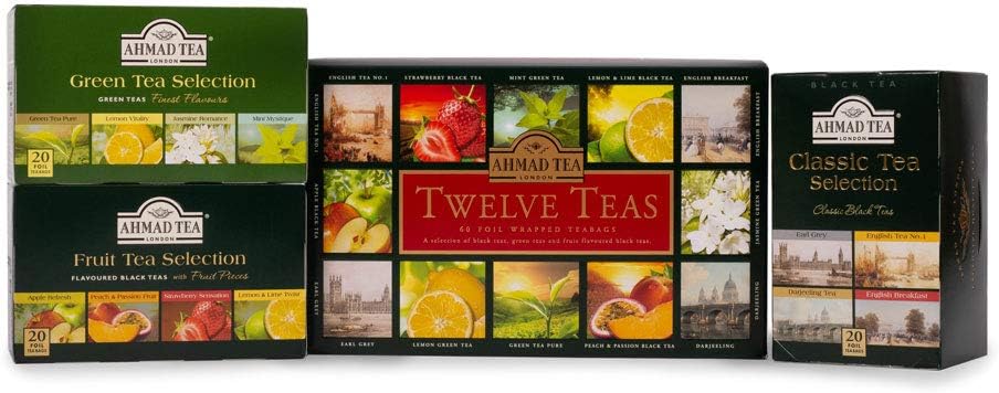Ahmad Tea Twelve Teas Collection - 60 Tea Bags with Black, Green & Fruit Flavoured Teas 11