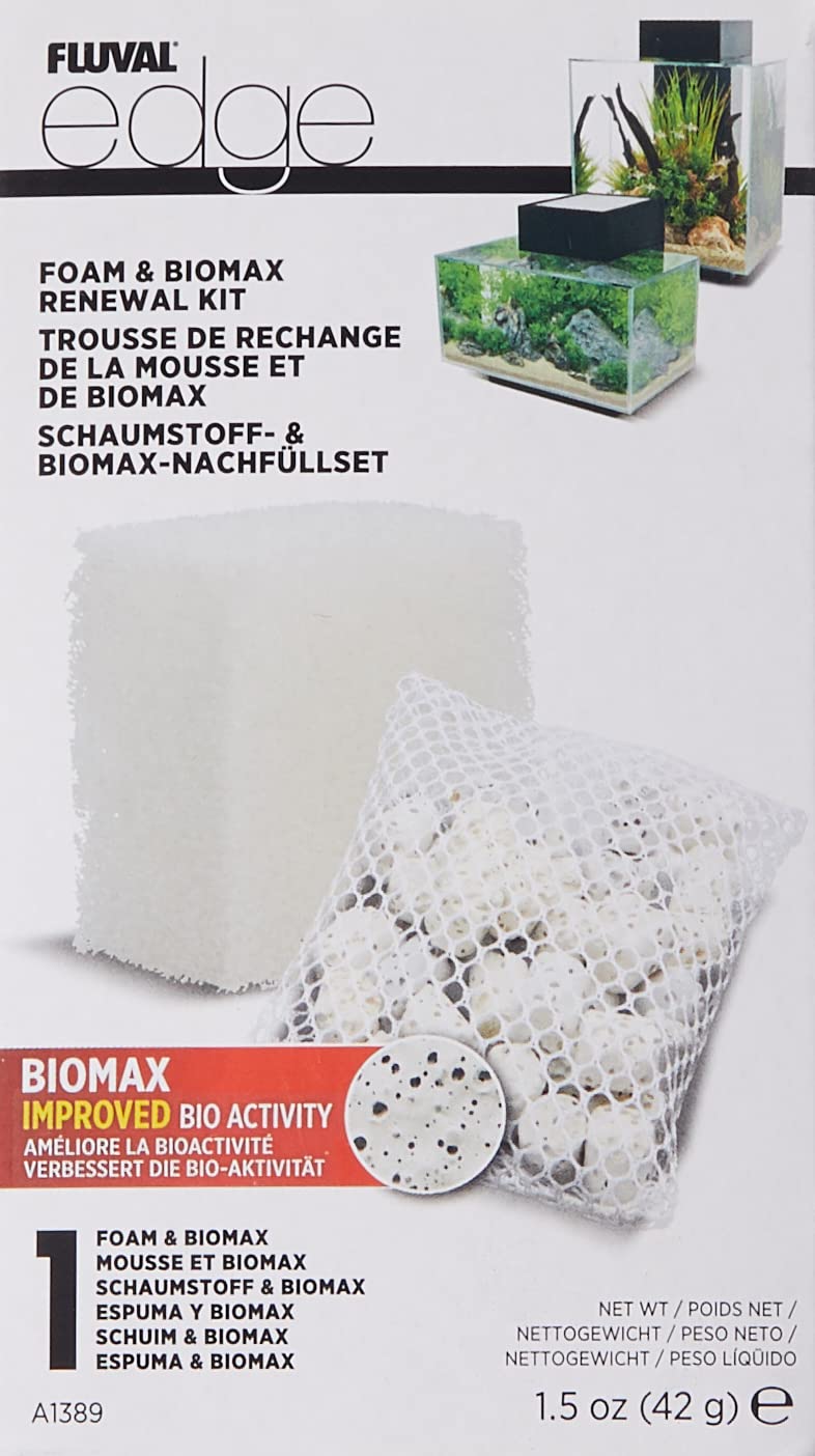 Fluval Edge Aquarium Filter Accessory Kit - Foam Block & BioMax Media | Model A1389