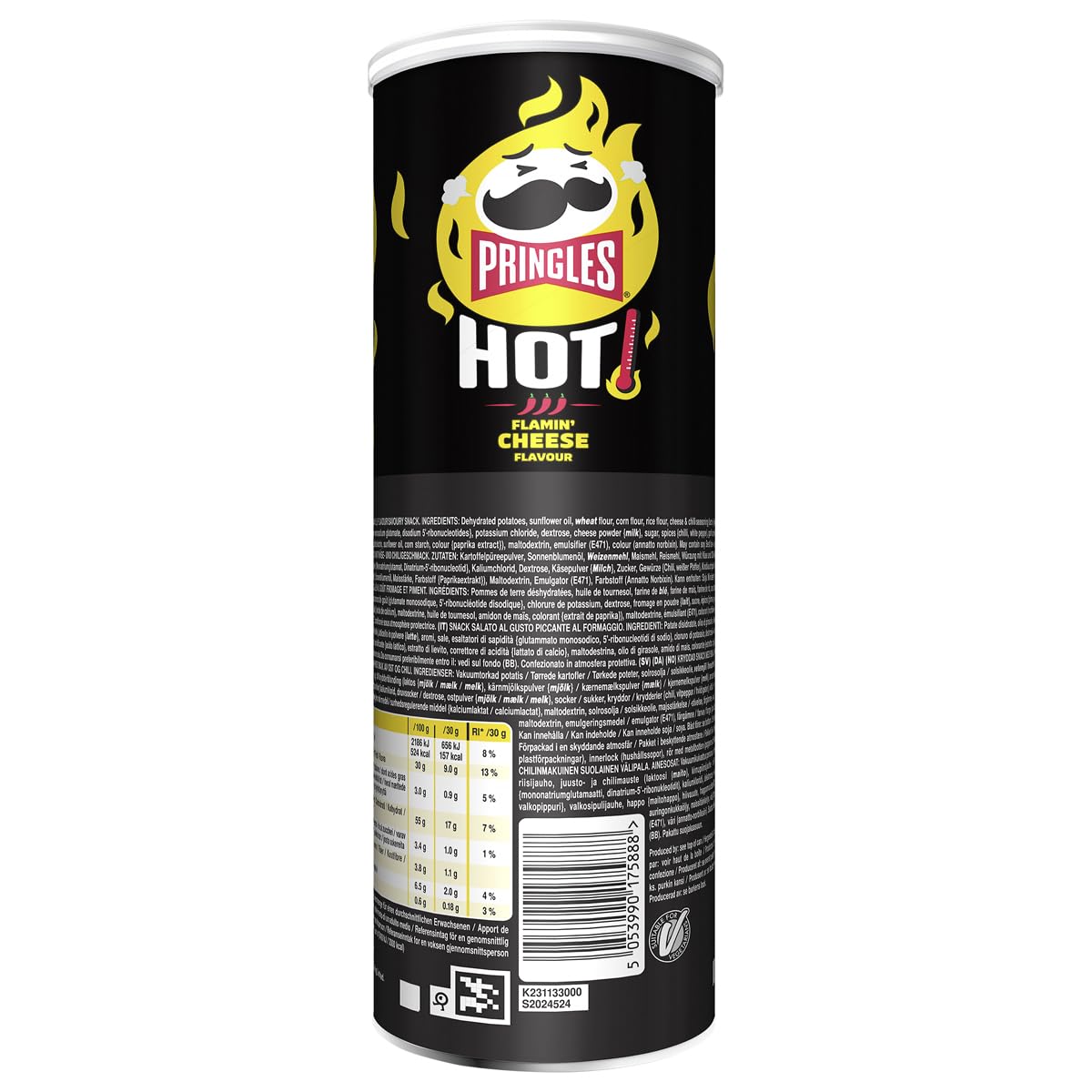 Pringles Hot Flamin’ Cheese Flavour Sharing Crisps 160g