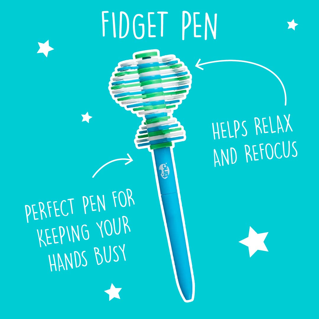 Tinc Fun Stress Relief Fidget Pen - Blue, Spin & Focus Fidget Tool 4