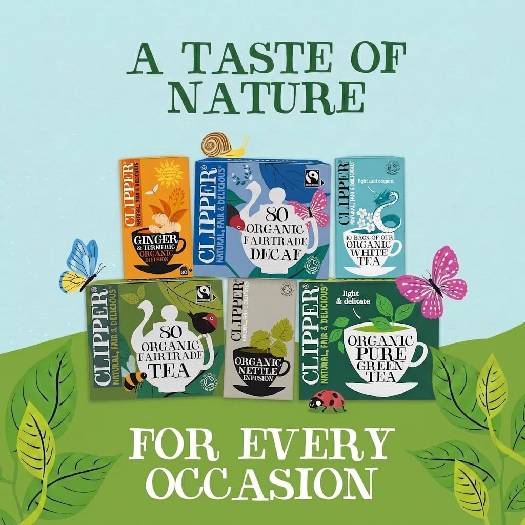 Clipper Natural, Fair & Delicious Organic Lemon & Ginger Herbal Tea Bags - 250 Count, Caffeine Free 7
