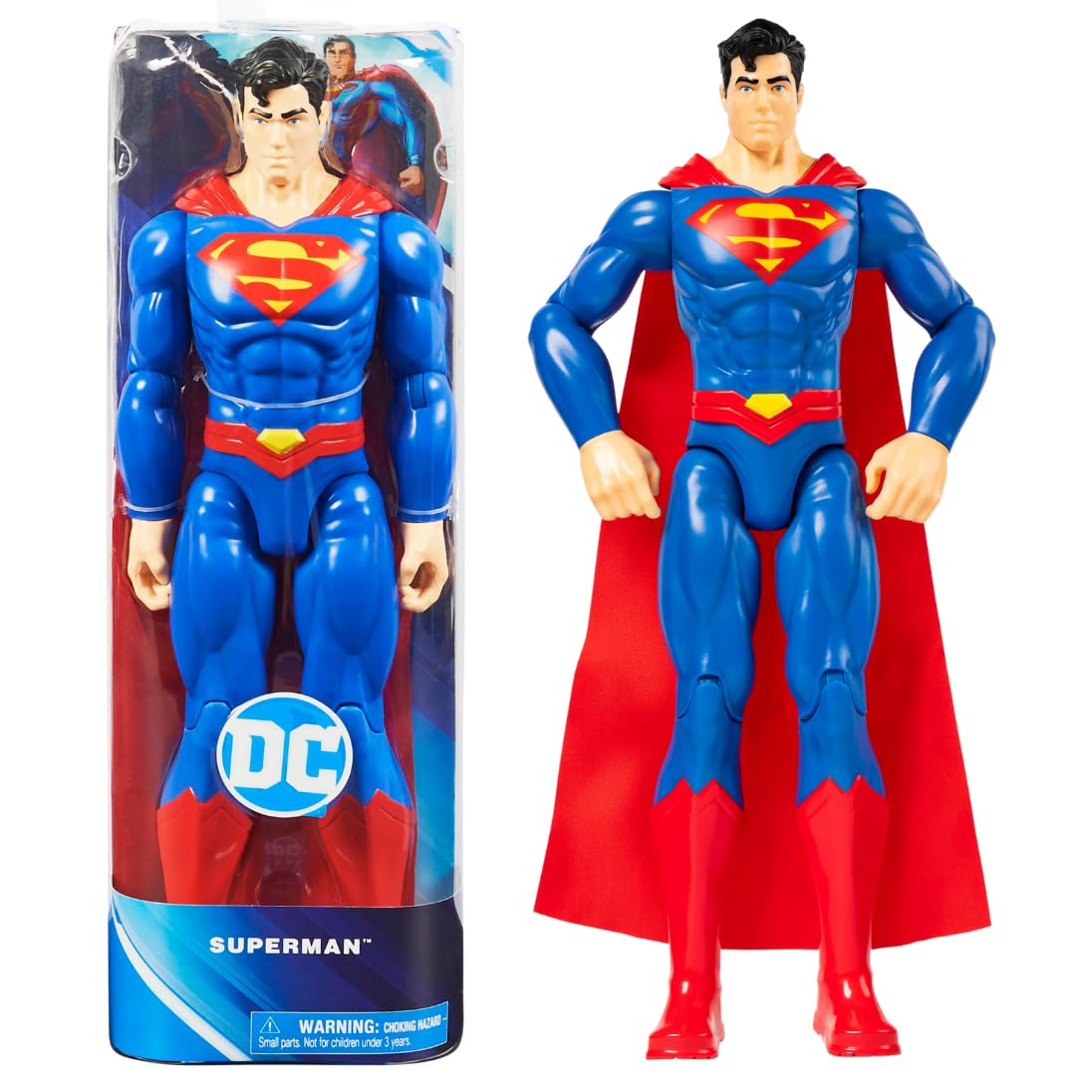 DC Comics 12-Inch SUPERMAN Action Figure - 11 Points of Articulation, Cloth Cape, Ages 3+ 5