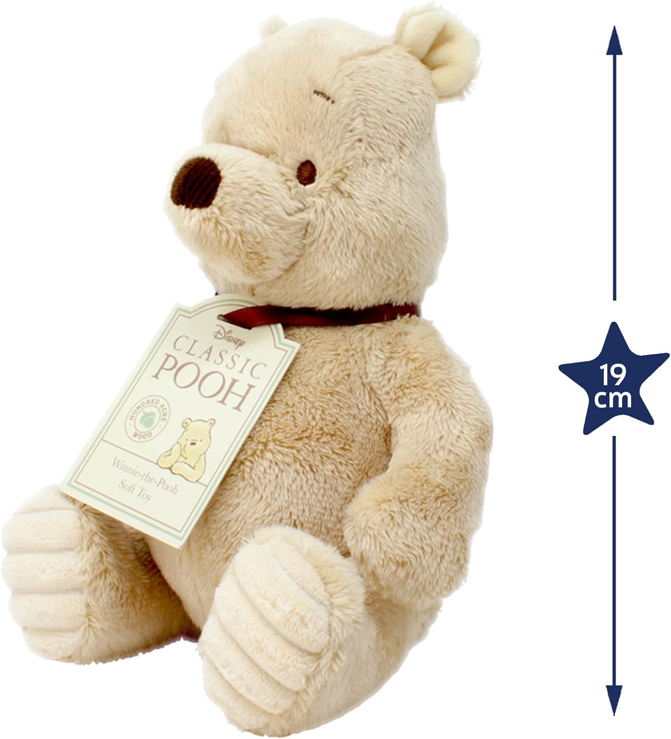 Disney DN1460 Winnie the Pooh Soft Plush Toy - 20cm Beige Baby & Toddler Cuddly Bear 3