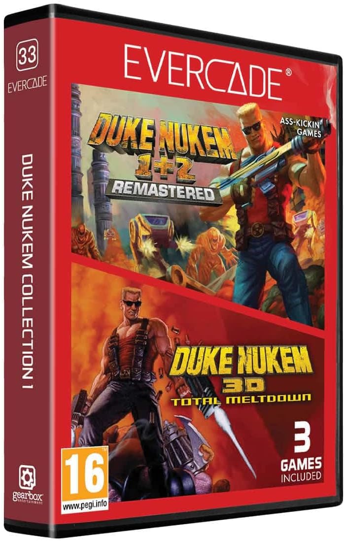 Duke Nukem Collection 1 - Evercade Blaze Red Cartridge