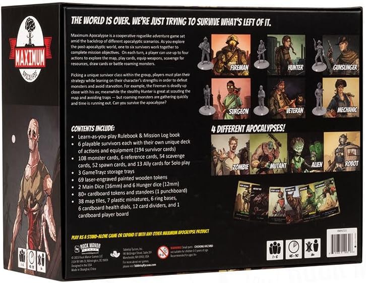 Rock Manor Games Maximum Apocalypse 2nd Edition Board Game 6