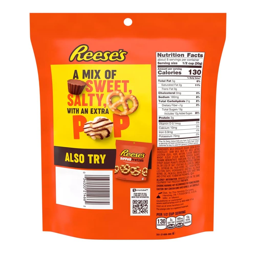 Reese's Popped Milk Chocolate Peanut Butter Snack Mix 113g